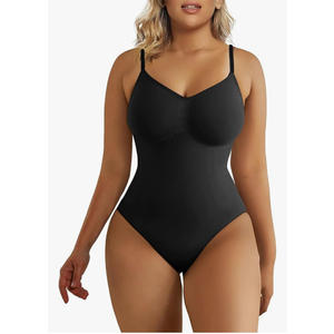 SHAPERX Women's Shapewear Bodysuit Tummy Control Body Shaper Seamless Sculpting Snatched Waist Body Suit, Size -(L/XL)