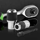 Tap Socket Set, 2pcs Tap Sockets With 1pc 3/8" Socket Adapter, Adjustable Taps Extractor Tool, Durable Threading-Tap Extractors for Taps Reamers Screw Extractors(COLOR:Black)