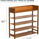latifolia Bamboo Shoe Rack, 5-Tier Shoe Rack Organizer for Entryway, Living Room(Brown, 31.4''L), 5 Tier-31.50''L