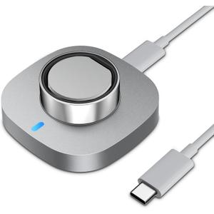 Charger Compatible with Ultrahuman Ring-Size 7,Fast Safe Charging Dock with USB-C Cable,Portable Design for Ultrahuman Ring Air,Silver Gray