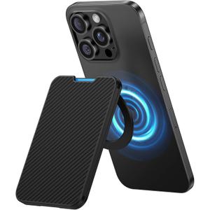 BENKS for MagSafe Wallet with Stand, ArmorGo Magnetic Wallet for Men, Minimalist Card Holder Fit 3 Cards for iPhone 16/15/14/13/12 Series, RFID Blocking, Built with Kevlar (Black/600D)