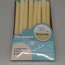 Hausware 36 Pack Taper Candles, 8 Hour Burn Time,Unscented Dripless and Smokeless, 10 inch Elegant Premium Quality Dinner Candle for Home Dcor, Restaurant, Wedding, Party Candlesticks (Ivory)