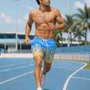 Cozople Mens Mesh Athletic Shorts Quick Dry Ice Cream Drip with Pockets (XL)