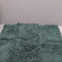 Hearth & Harbor Bathroom Rugs Sets 2 Piece, Chenille Bath Mat Set - Machine Washable Bath Mats for Bathroom Non-Slip Backing Rubber Quick Dry Bathroom Mat - Hunter Green Bath Rug, 17x24-20x32