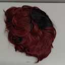 Pixie Cut Human Hair Wigs with Bangs Ombre red Color Wigs Cute Brazilian Short Black and Burgundy Layered Wavy Wigs for Women 1B/99j Color