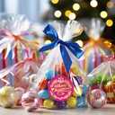 2 x JarThenaAMCS 500Pcs Gold Foil Merry Christmas Stickers Roll Self-Adhesive Xmas Colorful Label Stickers Decal for Holiday Party Favor Decor, 6 Designs