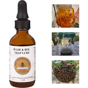2 oz Carpenter Bee Bait Lure Traps for Outside, Attractant for Wasps, Yellow Jacket, Bees, Hornets, Insects Outdoor, Great for Hanging Insect Traps