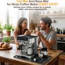 3-Piece Silicone Coffee Mat Set for Ninja ES601/ES701 - Compatible Non-Slip Waterproof Top/Bottom Mats & Drip Tray - Countertop Protector for Ninja Luxe Caf Espresso Accessories