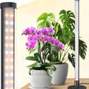 Barrina Standing Grow Light for Indoor Plants, 20W 2FT Desk LED Plant Light, Hanging and Standing, Table Top Full Spectrum Vertical Grow Lights with Stand and On/Off Switch, Ideal for Plants Growth (3000k+6500k+660nm)
