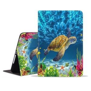 WEUIUJKILO Case for Samsung Galaxy Tab S5e 10.5 inch 2019 (Model: SM-T720/T725/T727), Slim PU Leather Folding Stand Smart Cover with Auto Sleep/Wake, Sea Turtle