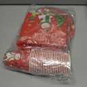 Christmas Paper Plates And Napkins, 144pcs Red Christmas Plates Set Snowman Xmas Tree Disposable Tableware for Winter Theme christmas Holiday Supplies,Serves 24