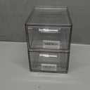 mDesign Kitchen Storage Drawer Box  Plastic Storage Box with Pull-Out Drawer  Pantry, Fridge and Cupboard Storage for Food and Snacks  Pack of 2  Clear