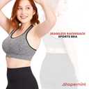 SHAPERMINT Sports Bras for Women - Workout Bras for Women, Plus Size Sports Bra, Workout Tops for Women High Support (Black, XXL)