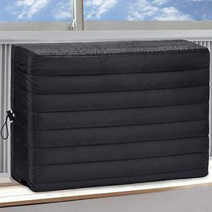 Brivic Indoor Air Conditioner Cover AC Cover for Inside Window Unit 25 x 17 x 3.5 inches(L x H x D),Black