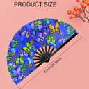 Folding Hand Fans, Popping Fan Rave Fan for Line Dancing, Clacking Fans for Boots On The Ground Dance,Party, EDM, Festival,Club,Decoration, (Butterfly)