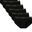 INNERSY Womens Underwear Cotton Hipster Panties Mid Rise Briefs Wide Waistband 5 Pack XL