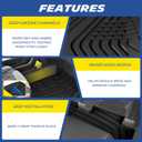 Michelin Floor Mats, All-Weather TPE Custom Fit Liner for 2024-2026 Toyota Tacoma Double Cab Auto Tran TRD/SR/SR5/Limited, Not Fit Hybrid or XtraCab, Elite