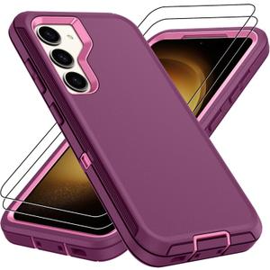 Pilaru for Samsung Galaxy S23 Plus Case, Galaxy S23 Plus Case with 2Pcs HD Screen Protector, Military Grade 3 in 1 Shockproof/Dustproof/Drop Proof Military Grade Protective Cover for S23 Plus -Purple