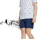 M MAELREG Mens Golf Shirt Short Sleeve Dry Fit Print Moisture Wicking Performance Patterns Collared Polo Shirt (L)
