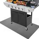 Under Grill Mat for Outdoor Grill, 65 x 38 inches Oil-Proof Waterproof BBQ Protector for Lawn, Deck and Patio, Heavy-Duty Flameresistant Floor Pad
