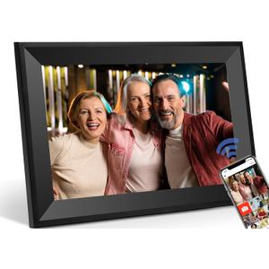 Uhale Digital Picture Frame 10.1 inch IPS Touch Screen Digital Photo Frame WiFi EnabledWall MountableAuto-Rotate Send Best Wishes via Uhale App-for FamiliesFriends or Grandparents Gift (Black)