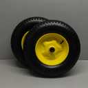 Taifa 2 PCS 16" Pneumatic Rubber Replacement Tires and 4.80/4.00-8" Wheels with 5/8" Bearings, Inflated Air Wheel for Garden Cart/Hand Truck/Trailers/Dolly/Wheelbarrow/Wagon/Trolley etc.