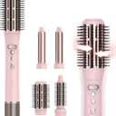 Rotating Hair Dryer Blow Brush, Multi Hot Air Styler Wrap, 105,000 RPM High-Speed Volumizing Spinning Blow Dryer Brush with Auto Curlers, Dry & Smooth & Curl & Volumize All in One