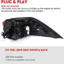Huray Left Outer Tail Light for Toyota RAV4 2019-2024 Driver Side Taillight Rear Lamp Assembly Replacement for TO2804148 815600R090