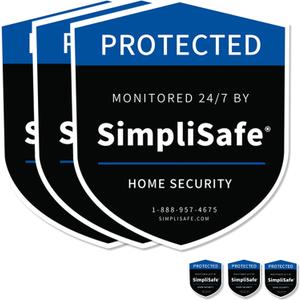 6PCS Simpli-Safe Stickers, Compatible with Home Security Systems, Durable and Waterproof Alarm Stickers