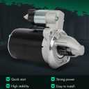 SCITOO Starter Motor 17593 for HYUNDAI for Accent 1.6L 2012-2013 for Veloster 1.6L 2012-2013 for Kia for Rio 1.6L 2012 for Soul 1.6L 2010-2012 12V 0.9kW CW 8-Tooth Pinion DD