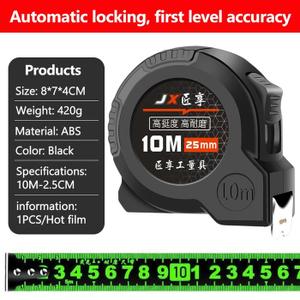Retractable Measuring Tape, Self-Locking Tape Measurer 5m/7.5m/10m Ruler Clear Scale, Measuring Tool Anti-Rust Accurate Measure Tape For Carpenters Professional Handypersons
(10m, 25mm) Retractable Measuring Tape, Self-Locking Tape Measurer 5m/7.5m/10m Ruler Clear Scale, Measuring Tool Anti-Rust Accurate Measure Tape For Carpenters Professional Handypersons
(10m, 25mm)