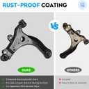Front Lower Control Arm w/Ball Joint for Buick Allure & Lacrosse 05-09, Chevy Impala 00-13, Venture 97-05, Oldsmobile Intrigue 98-02, Pontiac Montana 99-06, 2Pcs Suspension Kit K80539 K80538