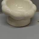 Elevated Ceramic Cat Bowls, 15Tilted Cat Bowl for Indoor Cats, Anti-Vomiting and Whisker Friendly, Dishwasher and Microwave Safe(6.3 in, Cloud White)