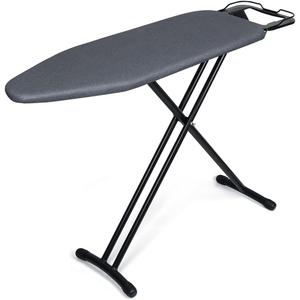Duwee 12"x36" Ironing Board with Heat Resistant Cover Thicken Felt Pad | Adjustable Height Compact Ironing Board,Light Weight,Heavy Sturdy Legs,Easy to Storage, Black 
