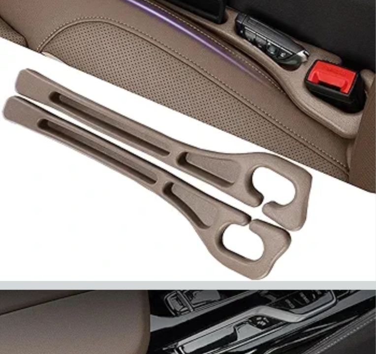 Car Seat Gap Filler Organizer Universal for Car SUV Truck Accessories Seat Gap Plug Blocker with Storage Slot Brown 2 Pack