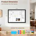 Dry Erase Calendar Whiteboard for Wall, 24"x18" Monthly White Board, Black
