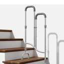 Stairs Climbing Assist Cane Senior Walker for Climbing Stairs, 2-in-1 Adjustable Height Walker Cane for Elderly Use on Both Flat Surfaces and Stairs, Standard Walker Climbing Cane