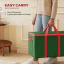 128 Ornament Storage Box, Adjustable Dividers, Stackable Holiday Ornament Organizer with Lid, Durable Fabric Bin for Christmas Decorations  Reinforced Handles, Dustproof, Space-Saving Design (Green)