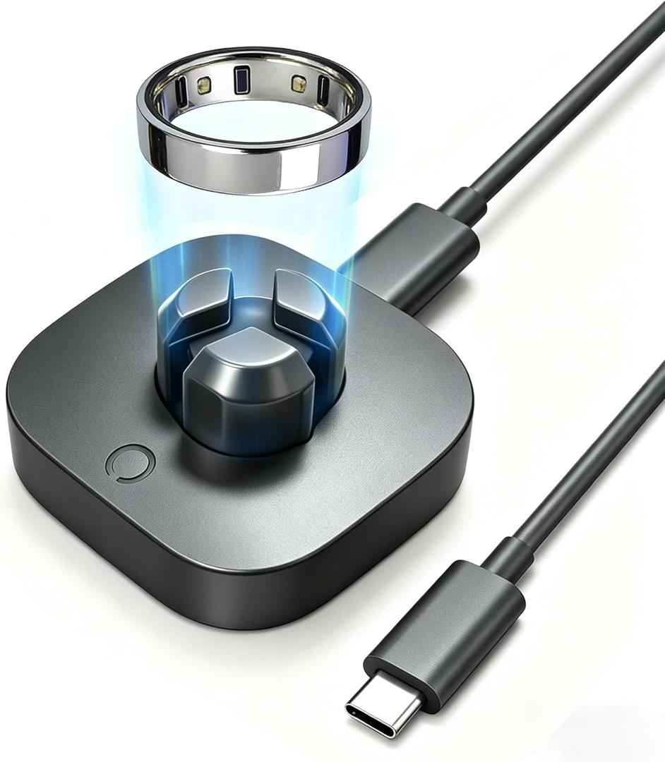 Charger Compatible with Oura Ring Gen 4: Fast Charging Dock for Size 7/8/9/10/11/12/13 with USB-C Cable (Not Compatible with Ring Gen 3)