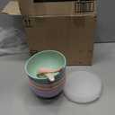 5 Pack Unbreakable Wheat Straw Bowls with Lid, 26 OZ Cereal Bowls for Kitchen, Dishwasher Safe Soup and Salad Bowls, Reusable microwave bowl for Ice Cream,Snack and Fruits, 6in