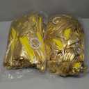 Pack of 100 Spandex Metallic Gold Chair Sashes Gold Chair Bows for Wedding Decorations Without White Covers