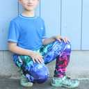 UNICOMIDEA 6-16T Boys Pants Girls Funny Joggers Sports Sweatpants with Drawstring (10-12 Years, 01 Black Green 02)