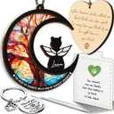 6" DIY Cat Memorial Suncatcher  4-in-1 Cat Memorial Gifts for Loss of Cats, Pet Remembrance Gifts | Loss of Cats Sympathy Gift with Ornament, Keychain & Sympathy Card PS191