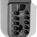 Key Lock Box for Outside Wall Mount, Waterproof Spare Key Storage Box, 10-digits Combination Lockbox Push Button Key Keeper Box for Home Indoor & Outdoor Realtors Landlord Property Management