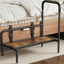Bed Step Stool for High Beds, Bedside Step Stool for Adults & Seniors with Safety Handle and Motion Sensor LED Light, Stable Step Assist for Elderly