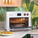 Caf Couture Oven with 14 essential cooking modes, including Air Fry, CrispFinish, Bake, Broil, Roast, Toast, Pizza, WiFi & Smart Connected, Voice Control, Countertop Small Appliances, Matte White, 0.8 cu. ft.