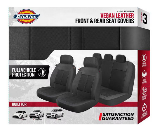 Dickies Black PVC Seat Cover Set