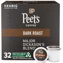 Peet's Coffee, Dark Roast Keurig K-Cup Pods - Major Dickason's Blend 32 Count (1 Box of 32 K-Cup Pods), BB Date 09/13/2026