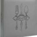 COFICE Recipe Binder  8.5x11 3 Ring Blank Family Recipe Book Binder Kit to Write in Your Own Recipes with PU Faux Leather Cover and Plastic Sleeves (Grey)