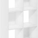 Furinno PELLI Book Shelf, 6 Cube Bookshelf with Open Back & Closed Back Cubes, 3 x 2 Storage Organizer Cabinet, 11.6 x 24.2 x 35.9, for Living Room, Bedroom, Home Office, White